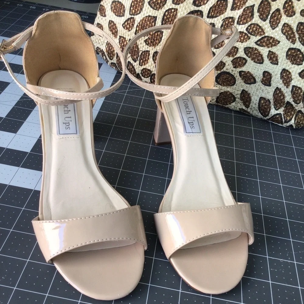 Summer Strappy Heel Peep Toe Sandals size 7.5